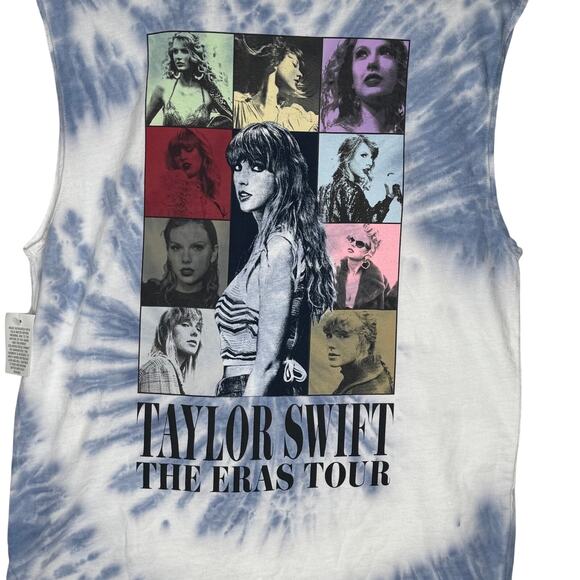 Taylor Swift The Eras Tour Tie Dye Tank Top Blue Size Medium NWT - Picture 4 of 9